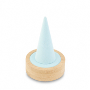 Expositor de joyería para anillos Natural-azul hielo
