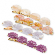 Accesorios para pelo clip para pelo concha mix Color mix púrpura-rosa
