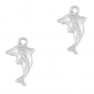 Colgantes Acero Inox delfín Plateado