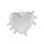 Colgantes Acero Inox corazón Plata