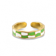 Anillos Acero Inox con bloques Dorado