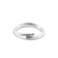 Anillos Acero Inox ola Plateado