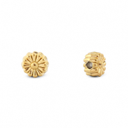 Abalorios de acero inox flor Dorado