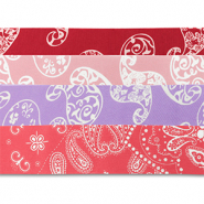 Mix de 4 bandanas Rojo-rosa clair-p&uacute;rpura-rosa oscuro
