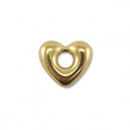 Fornituras acero inox coraz&oacute;n Dorado