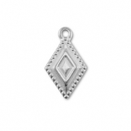 Colgantes Acero Inox rombo Plateado