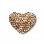 Abalorios bohemios corazón Marrón taupe