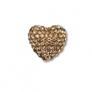 Abalorios bohemios corazón Marrón taupe