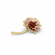 Broches flor Dorado-rosa claro-rojo