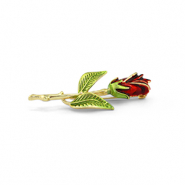 Broches rosa Rojo-verde-dorado