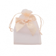 Bolso de organza con lazo Melocotón