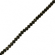 Abalorios faceteados disco 8x6mm Negro