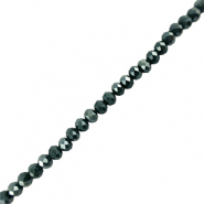Abalorios faceteados disco 8x6mm Verde oscuro