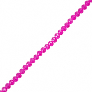 Abalorios faceteados disco 8x6mm Rosa fucsia