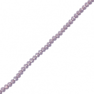 Abalorios faceteados disco 4x3mm Lavanda gris oscuro