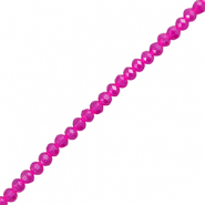 Abalorios faceteados disco 4x3mm Rosa fucsia