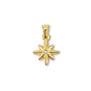 Colgantes Acero Inox estrella Dorado