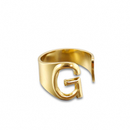 Anillos Acero Inox letra G Dorado