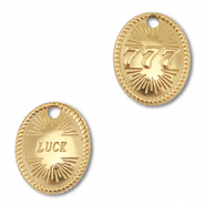 BY31® Colgante Acero inox números angelicales 777 / luck Dorado