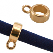 Anillo con ojo metálico DQ 8mm Dorado (sin níquel)
