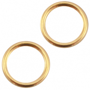 Anillo cerrado metálico DQ 13.5mm Dorado (sin níquel)