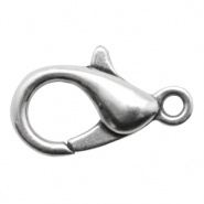 Fornituras met&aacute;licas DQ mosquet&oacute;n 15mm&nbsp; Plata vieja (sin n&iacute;quel)