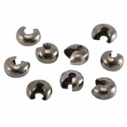 Cubre chafas metálicas DQ para chafas y nudos hasta 4mm Plata antracita (sin níquel)