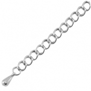 Extensión de cadena metálica DQ Plata vieja (sin níquel)