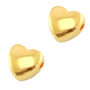 Abalorios met&aacute;licos DQ corazoncito Dorado (sin n&iacute;quel)