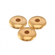 Abalorios metálicos DQ disco 4x1.5mm oro rosado (sin níquel)