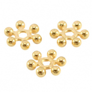 Abalorios metálicos DQ anillo separador Bali 7mm Dorado (sin níquel)