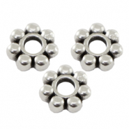 Abalorios metálicos DQ anillo separador Bali 6mm Plata vieja (sin níquel)