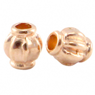 Abalorios metálicos DQ 4x3.5mm Oro rosado (sin níquel)