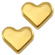 Abalorios met&aacute;licos DQ coraz&oacute;n Dorado (sin n&iacute;quel)