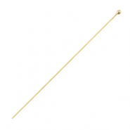 Bastón metálico DQ con bola 50mm Dorado (sin níquel)