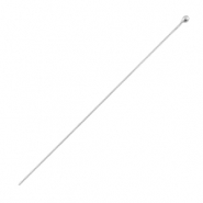 Bastón con bola metálico DQ 50mm Plata vieja (sin níquel)