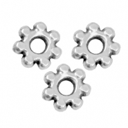Abalorios metálicos DQ anillo separador Bali 4.8mm Plata vieja (sin níquel)