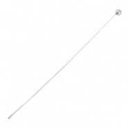 Fornituras metálicas DQ bastón con bola 50mm Plateado clar (sin níquel)