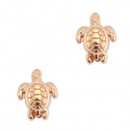 Abalorios metálicos DQ tortuga Oro rosado (sin níquel)