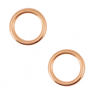 Colgantes metálicos DQ círculo 12mm Oro rosado (sin níquel)