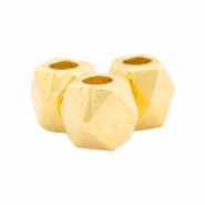 Abalorios met&aacute;licos DQ con rombos 3x3mm Dorado (sin n&iacute;quel)