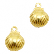 Colgantes met&aacute;licos DQ conchas Dorado (sin n&iacute;quel)