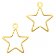 Colgantes met&aacute;licos DQ estrella Dorado (sin n&iacute;quel)