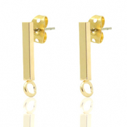 Fornituras met&aacute;licas DQ Pendiente base 14x2mm oro (sin n&iacute;quel)