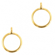 Fornituras metálicas DQ anillo con aro Dorado (sin níquel)