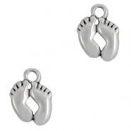 Colgantes met&aacute;licos DQ piececitos Plata vieja (sin n&iacute;quel)