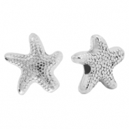 Abalorios metálicos DQ estrella de mar Plata vieja (sin níquel)
