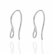 Pendientes Acero Inox con anilla Plateado