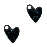 Colgantes Plexx corazón brillante Negro