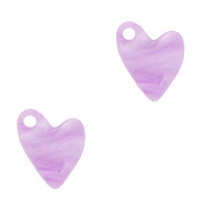 Colgantes Plexx corazón lila rosado